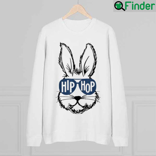 Hip Hop Bunny Rabbit Face Sunglasses Easter Day Sweatshirt