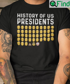 History Of US Presidents T Shirt Pro Trump Joe Biden Clown Emoji