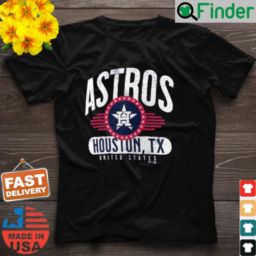 Houston Astros Fanatics Branded Heathered Navy Badge of Honor Tri Blend T Shirt