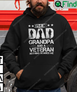 Im A Dad Grandpa And A Veteran Nothing Scares Me Hoodie