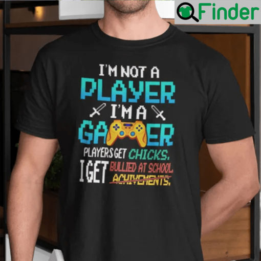 Im Not Player Im Gamer Shirt Players Get Chicks I Get Bullied At School Sonic The Hedgehog