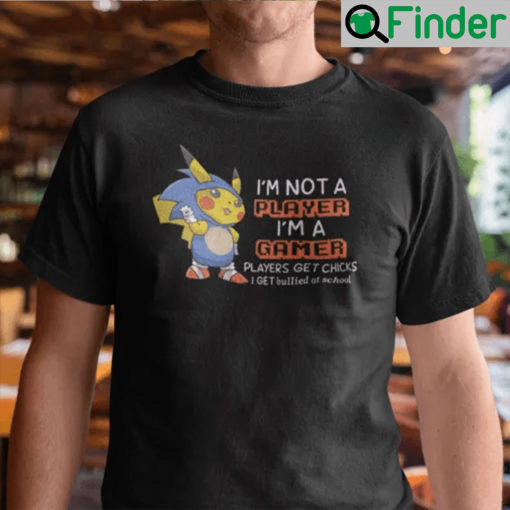 Im Not Player Im Gamer T Shirts Players Get Chicks I Get Bullied At School Sonic The Hedgehog