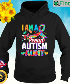 Im a Proud Autism Aunt Autism Awareness Puzzle Piece Auntie Hoodie