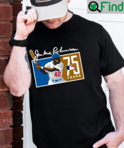 Jackie Robinson 75 Years Debut NFL T Shirt