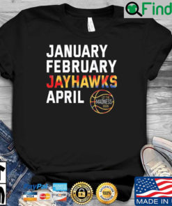 January february Jayhawks april let the Madness begin shirt