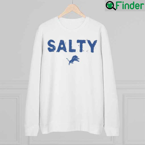 Jared Goff Wearing Salty Detroit Lions Salty sweatshirt