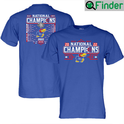 Kansas 2022 NCAA Mens National Champions Double Sided Shirt