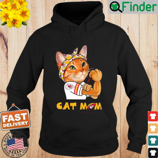 Kansas City Chiefs Football Cat Mom Strong Hoodie