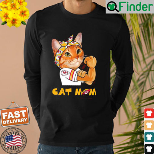 Kansas City Chiefs Football Cat Mom Strong Sweatshirt