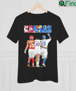 Kansas City Chiefs and Kansas Jayhawks MVP Player Mahomes Agbaji and perez signatures shirt