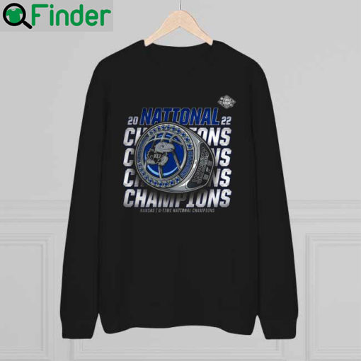 Kansas Jayhawks 2022 NCAA Mens Basketball National Champions Half Court Sweatshirt 1