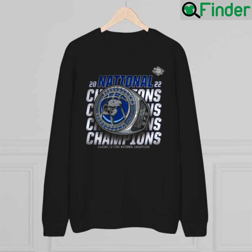 Kansas Jayhawks 2022 NCAA Mens Basketball National Champions Half Court Sweatshirt