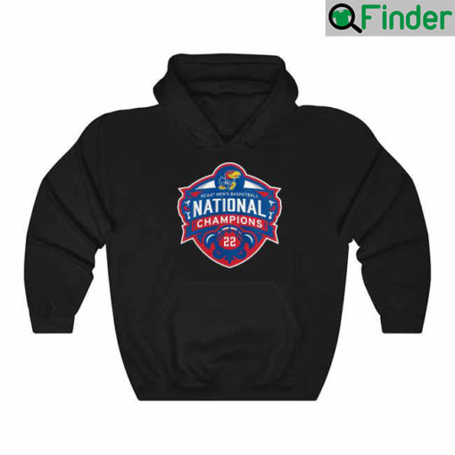 Kansas Jayhawks 2022 NCAA Mens Basketball National Champions Official Logo Hoodie