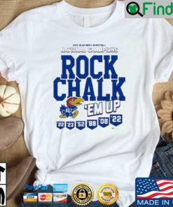 Kansas Jayhawks 2022 NCAA Mens Basketball National Champions Rock Chalk ‘Em Up unisex shirt