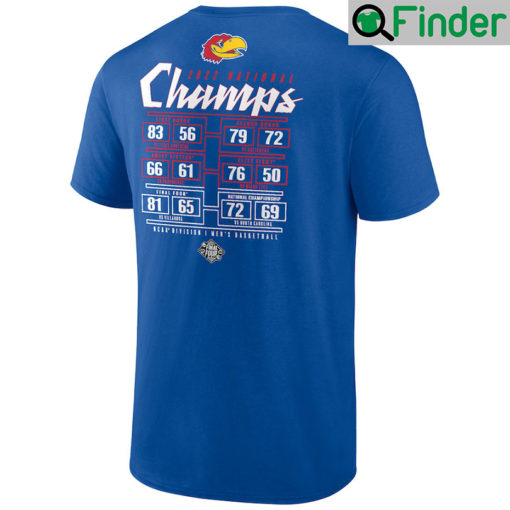 Kansas Jayhawks 2022 NCAA National Champions Double Sided T Shirts