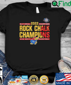 Kansas Jayhawks 2022 national champions rock chalk champions NCAA mens basketball shirt