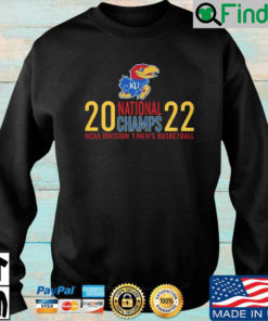 Kansas Jayhawks 2022 national champs NCAA division 1 mens basketball Sweatshirt