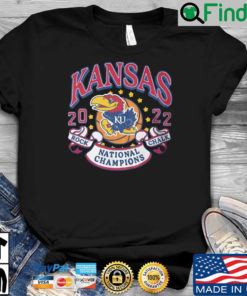 Kansas Jayhawks 2022 rock chalk national champions KU shirt