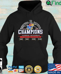 Kansas Jayhawks Basketball National NCAA Mens Champions 2 Times And Counting 1952 2022 Hoodie