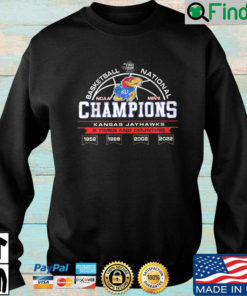 Kansas Jayhawks Basketball National NCAA Mens Champions 2 Times And Counting 1952 2022 sweatshirt