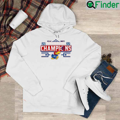 Kansas Jayhawks Blue 84 2022 NCAA Mens Basketball National Champions Bracket Hoodie