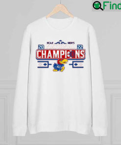 Kansas Jayhawks Blue 84 2022 NCAA Mens Basketball National Champions Bracket Sweatshirt