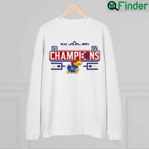 Kansas Jayhawks Blue 84 2022 NCAA Mens Basketball National Champions Bracket Sweatshirt