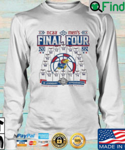 Kansas Jayhawks NCAA Mens Final Four 2022 16 Legendary Appearances Long Sleeve