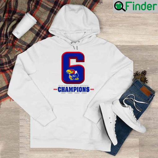 Kansas Jayhawks NCAA National Champions Six Time 1922 1923 1952 1988 2008 2022 Hoodie