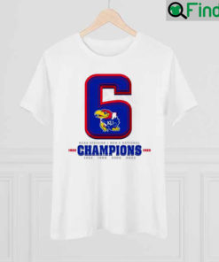 Kansas Jayhawks NCAA National Champions Six Time 1922 1923 1952 1988 2008 2022 Shirt