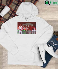 Ken Griffey Jr Barry Larkin And Deion Sanders Together In The Reds Dugout Hoodie