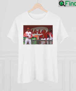 Ken Griffey Jr Barry Larkin And Deion Sanders Together In The Reds Dugout Shirt