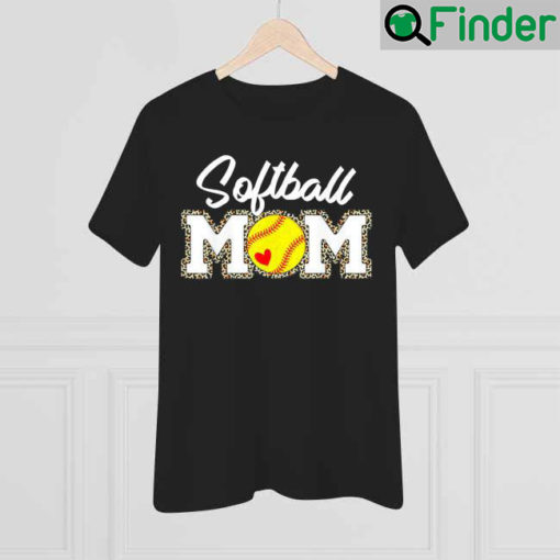 Leopard Softball Mom Softball Game Day Vibes Mothers Day T Shirt