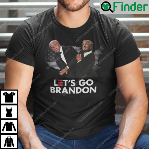 Lets Go Brandon Trump Punches Bidens Face Shirt Will Smith Meme