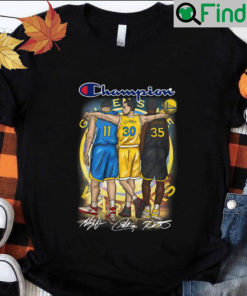 Logo Champion Golden State Warriors Stephen Curry Klay Thompson Kevin Durant Signatures Shirt