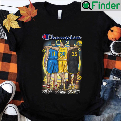 Logo Champion Golden State Warriors Stephen Curry Klay Thompson Kevin Durant Signatures Shirt
