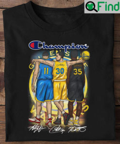 Logo Champion Golden State Warriors Stephen Curry Klay Thompson Kevin Durant Signatures Shirts