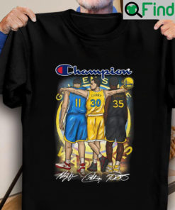Logo Champion Golden State Warriors Stephen Curry Klay Thompson Kevin Durant Signatures T Shirt