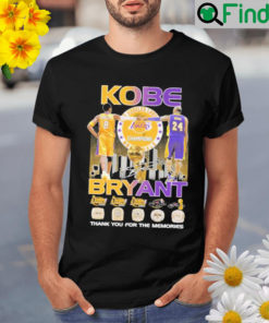 Los angeles Lakers NBA finals Kobe Bryant thank you for the memories Shirt