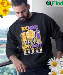 Los angeles Lakers NBA finals Kobe Bryant thank you for the memories Sweatshirt