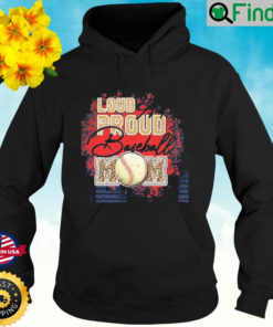 Loud Proud Baseball Mom Leopard Hoodie