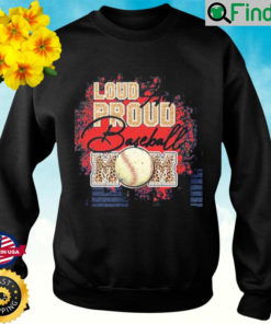 Loud Proud Baseball Mom Leopard Sweatshirt