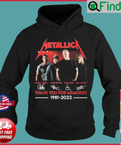 Metallica Thank You For The Memories 1981 Hoodie