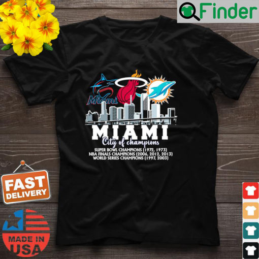 Miami City Of Champions T Shirt