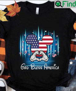 Mickey Mouse God Bless America American Flag Disney Shirt