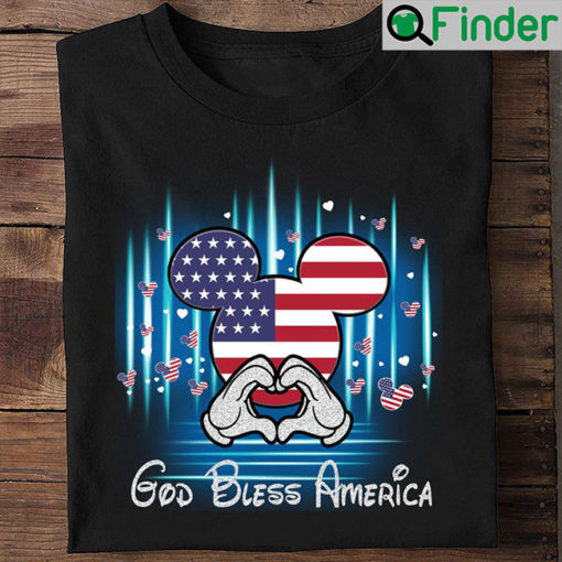 Mickey Mouse God Bless America American Flag Disney Shirts