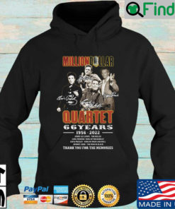 Million Dollar Quartet 66 years 1956 2022 thank you for the memories signatures Hoodie