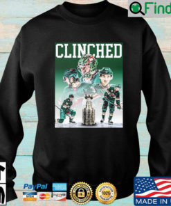 Minnesota Wild Trophy 2022 Clinched Stanley Cup Playoffs Sweatshirt