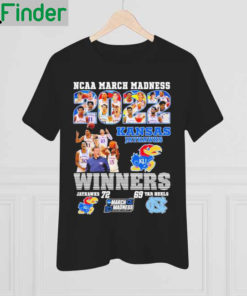 Nice 2022 NCAA March Madness Kansas Jayhawks WInners 79 69 Tar Heels shirt