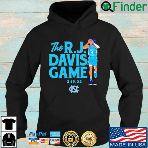 North Carolina Tar Heels R.J. Davis game 3 19 22 Hoodie